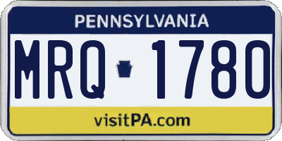 PA license plate MRQ1780