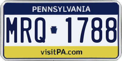 PA license plate MRQ1788
