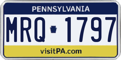 PA license plate MRQ1797