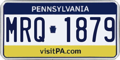 PA license plate MRQ1879