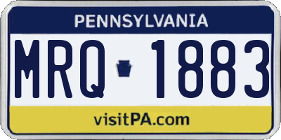 PA license plate MRQ1883