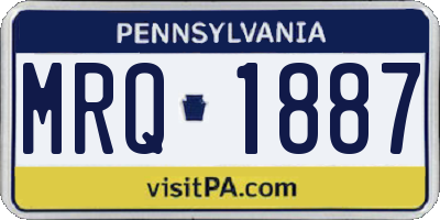 PA license plate MRQ1887