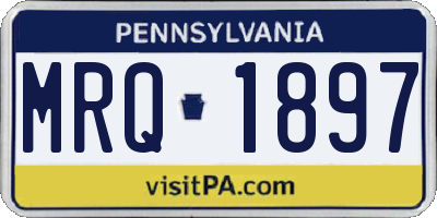 PA license plate MRQ1897