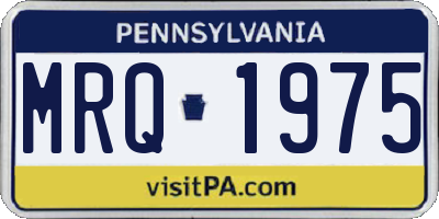 PA license plate MRQ1975