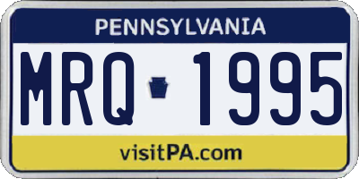PA license plate MRQ1995