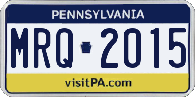 PA license plate MRQ2015