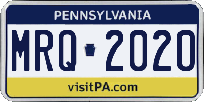 PA license plate MRQ2020