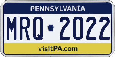 PA license plate MRQ2022