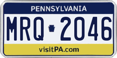 PA license plate MRQ2046
