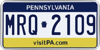 PA license plate MRQ2109