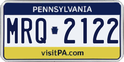 PA license plate MRQ2122