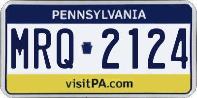 PA license plate MRQ2124