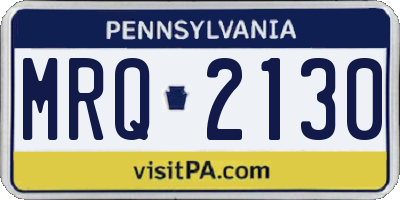 PA license plate MRQ2130