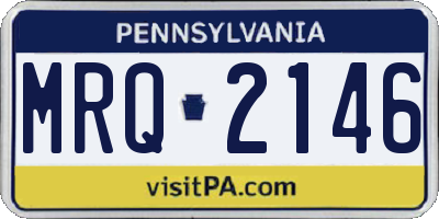 PA license plate MRQ2146