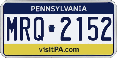 PA license plate MRQ2152