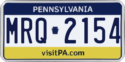 PA license plate MRQ2154