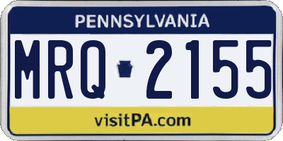 PA license plate MRQ2155