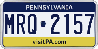 PA license plate MRQ2157
