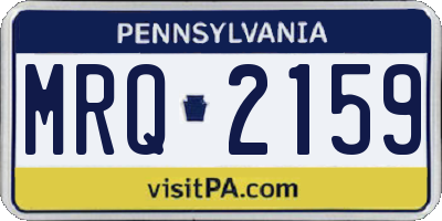 PA license plate MRQ2159