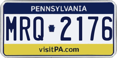 PA license plate MRQ2176