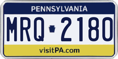 PA license plate MRQ2180