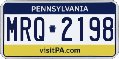 PA license plate MRQ2198