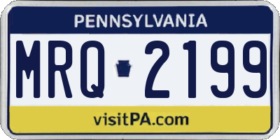 PA license plate MRQ2199