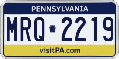 PA license plate MRQ2219