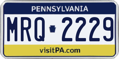PA license plate MRQ2229
