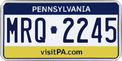 PA license plate MRQ2245