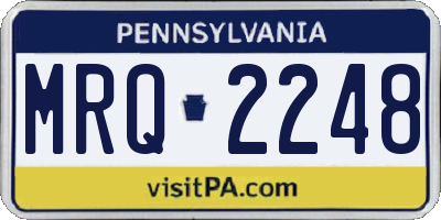 PA license plate MRQ2248