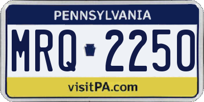 PA license plate MRQ2250