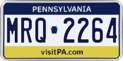 PA license plate MRQ2264