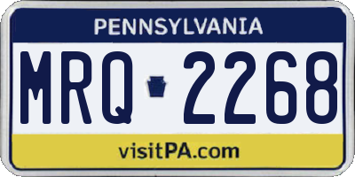 PA license plate MRQ2268
