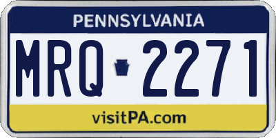 PA license plate MRQ2271