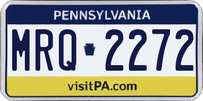 PA license plate MRQ2272