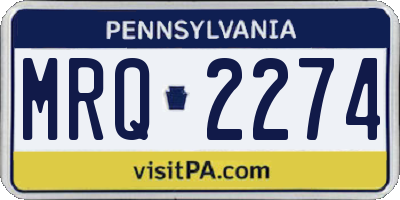 PA license plate MRQ2274