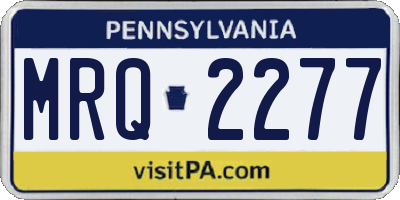 PA license plate MRQ2277
