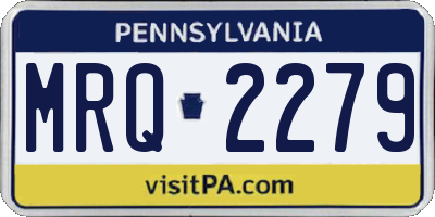 PA license plate MRQ2279