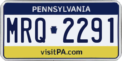 PA license plate MRQ2291