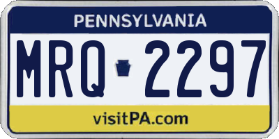PA license plate MRQ2297