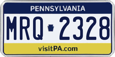 PA license plate MRQ2328