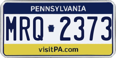 PA license plate MRQ2373