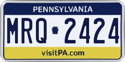 PA license plate MRQ2424