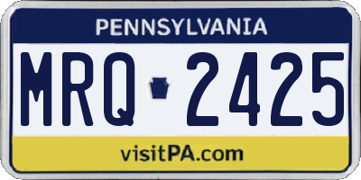 PA license plate MRQ2425