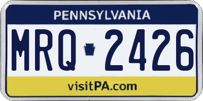 PA license plate MRQ2426
