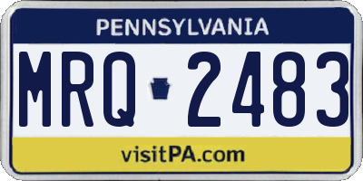 PA license plate MRQ2483