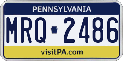 PA license plate MRQ2486