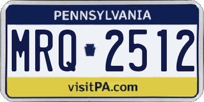 PA license plate MRQ2512