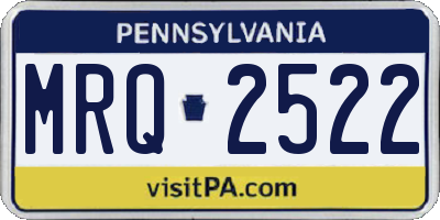 PA license plate MRQ2522